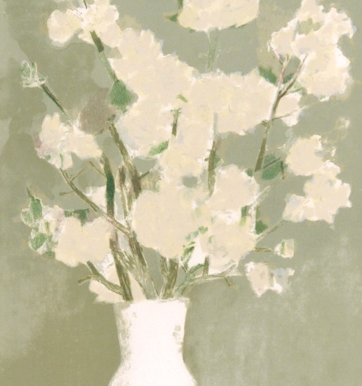 ベルナール・カトランの絵画作品　タイトルは、リンゴの花 Apple Blossom